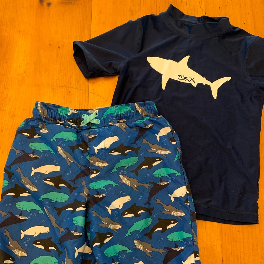Boys size 7 bathing suit